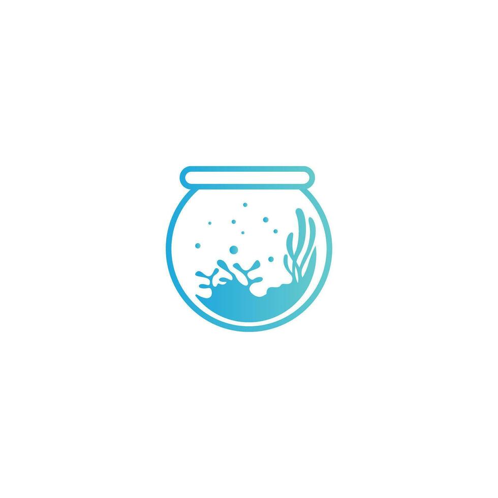 acuario icono logo vector