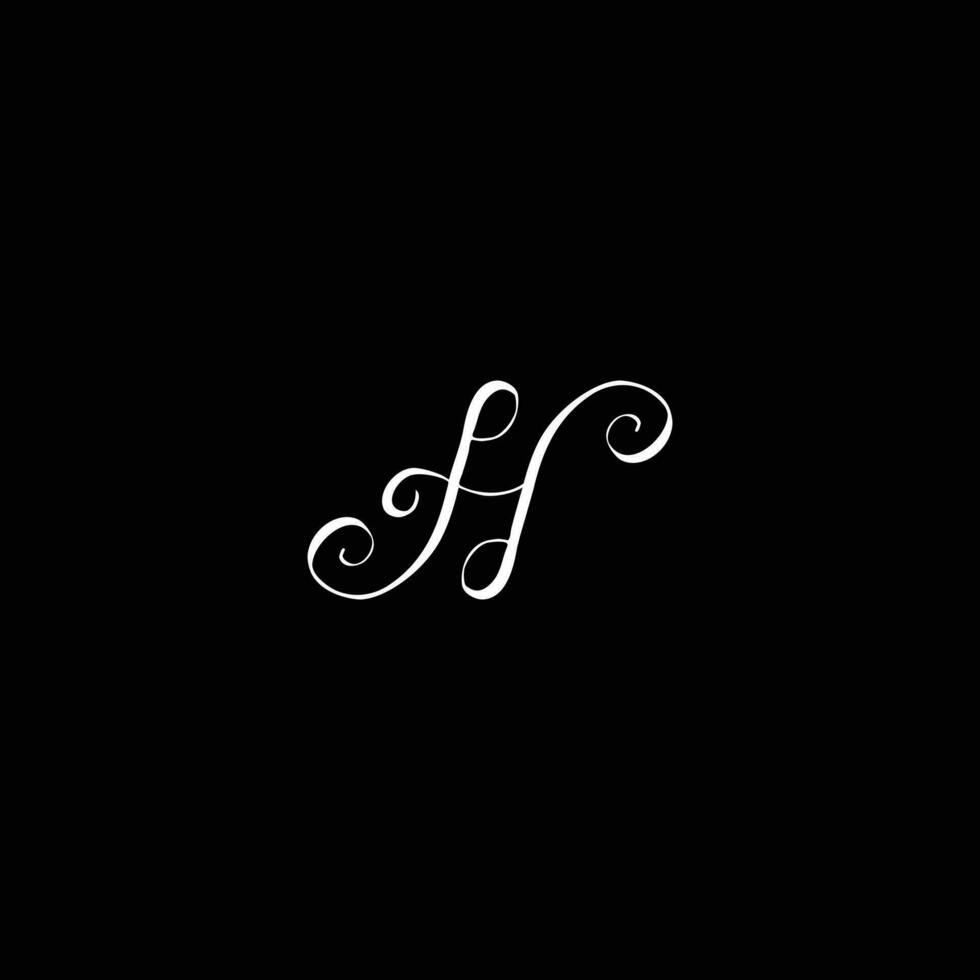 Letter H Ornament Logo vector