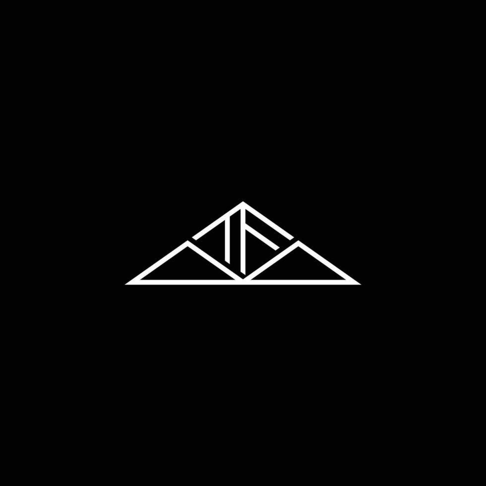 Abstract T and F in Roof Logo vector