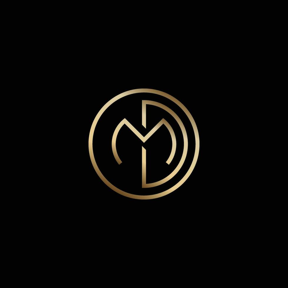 Monogram Circular MD Logo vector