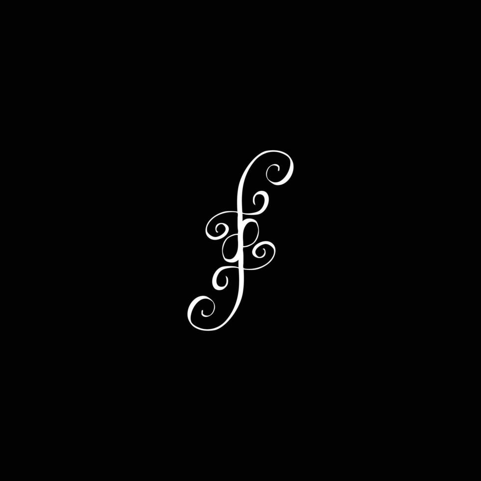 Abstract Letter F Ornament Logo vector