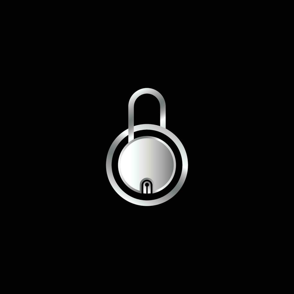 Metal Padlock Logo vector