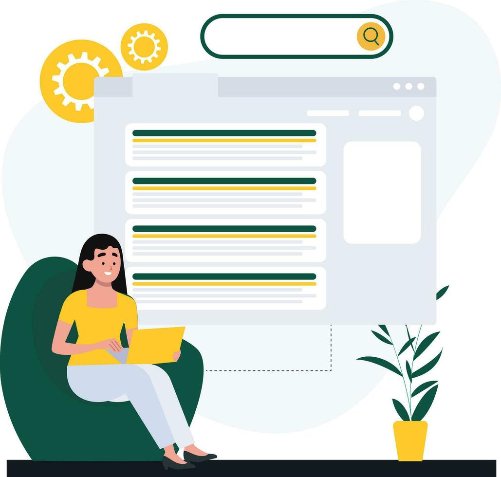People working on server vector