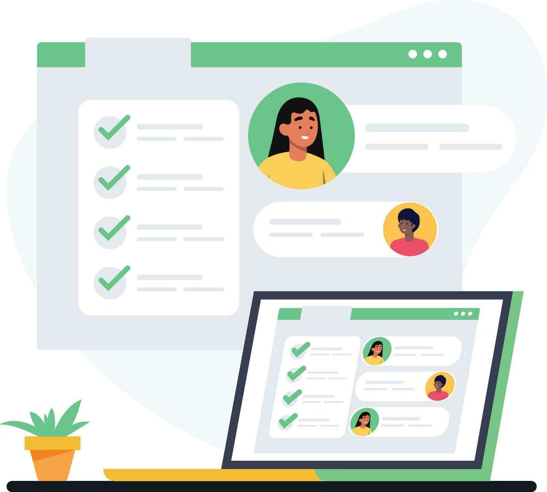 Customer support online vector