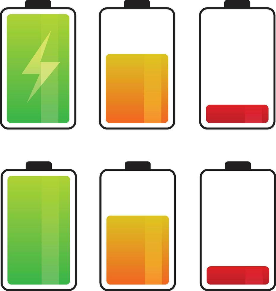 Battery charge icons vector