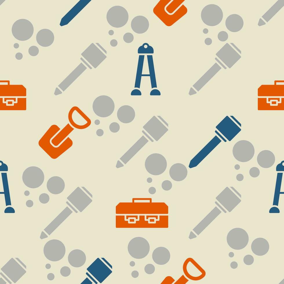 Vector pattern background motif icon tools flat color.seamless wallpaper