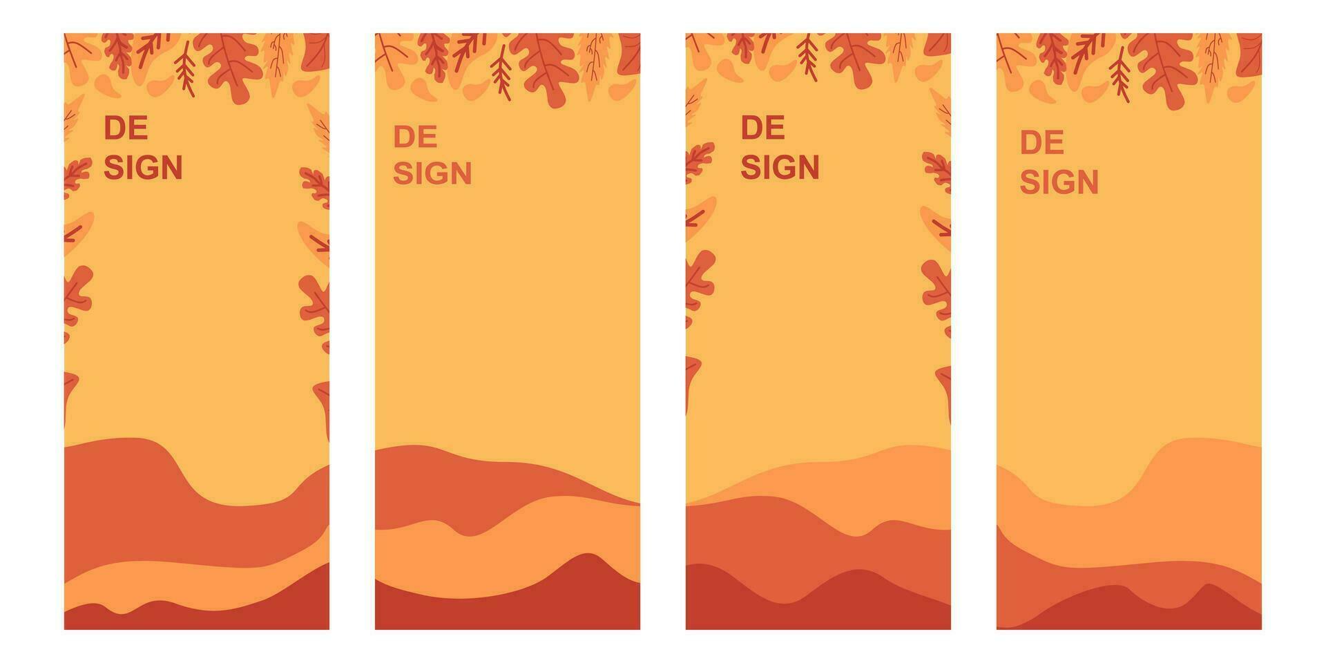 vector conjunto de resumen antecedentes con Copiar espacio para texto otoño brillante soleado bandera, póster, cubrir diseño plantilla, historia social medios de comunicación fondo de pantalla.