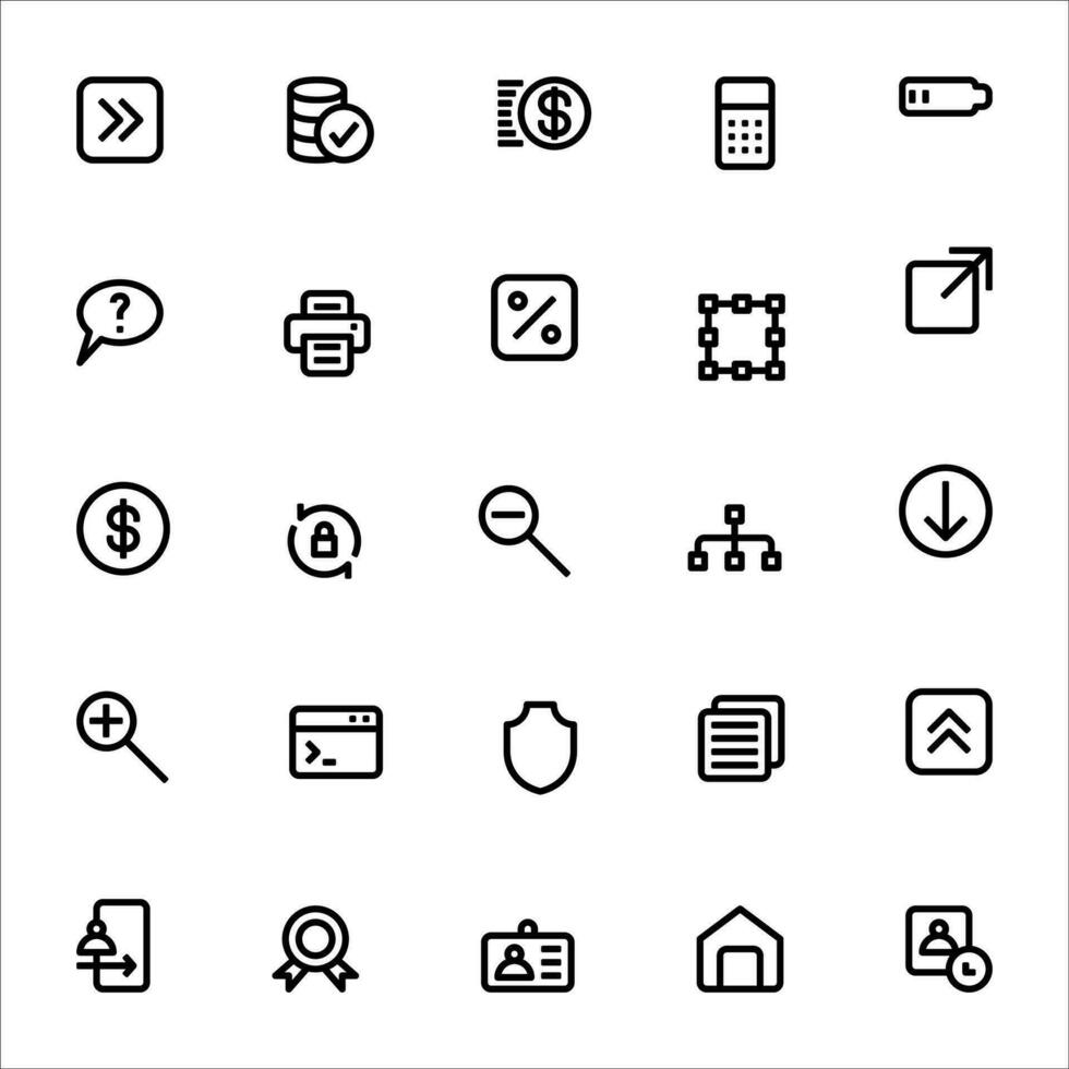 User interface icon set. line icon collection. Containing calendar, megaphone, cloud, alarm and microphone icons. vector