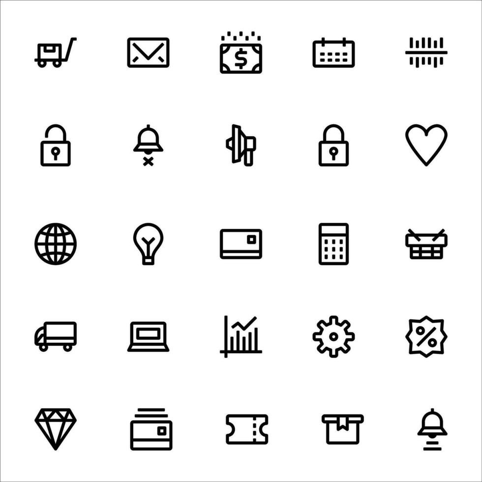 ecommerce icon set. line icon collection. Containing icons. vector
