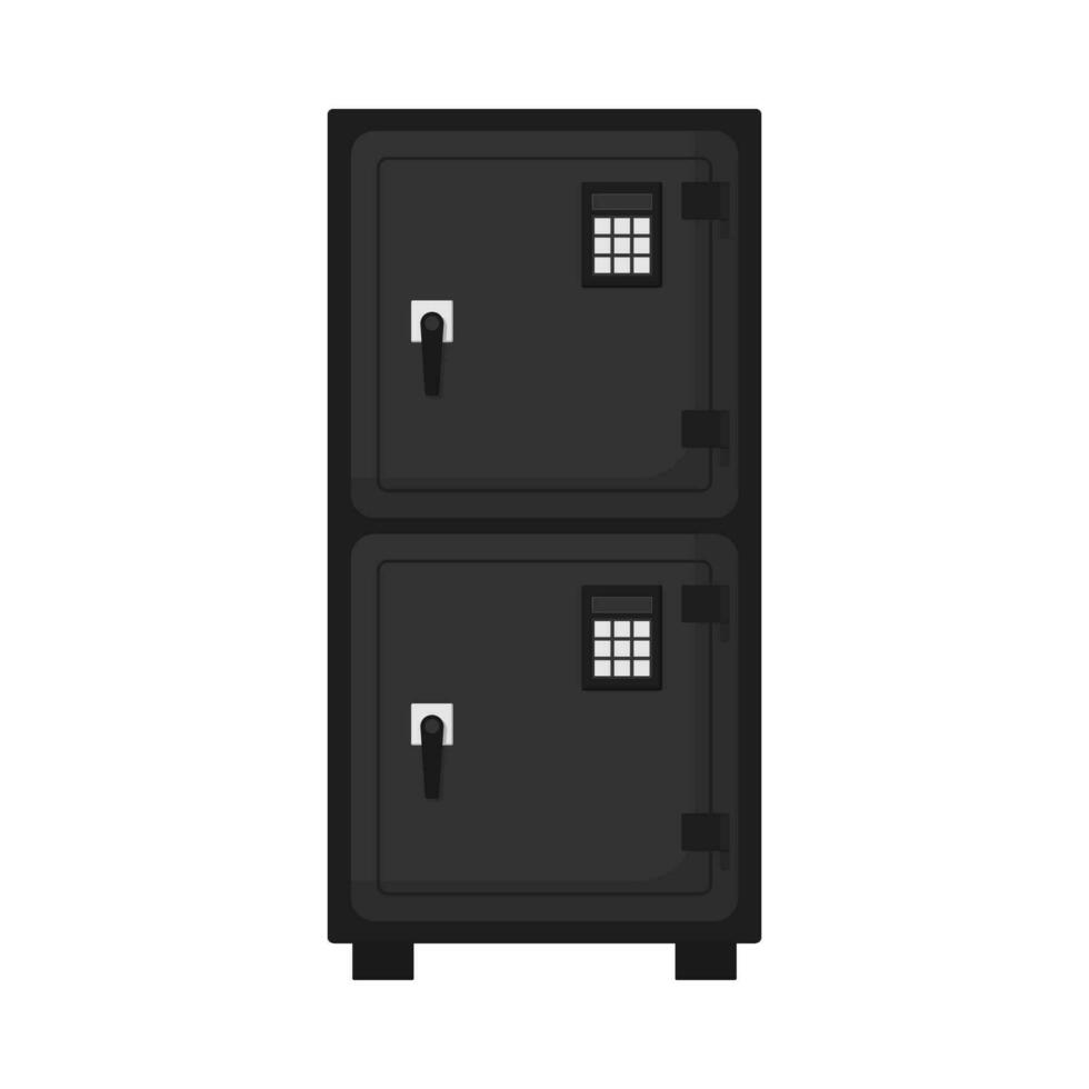 Flat illustration of safe money storage on isolated background vector