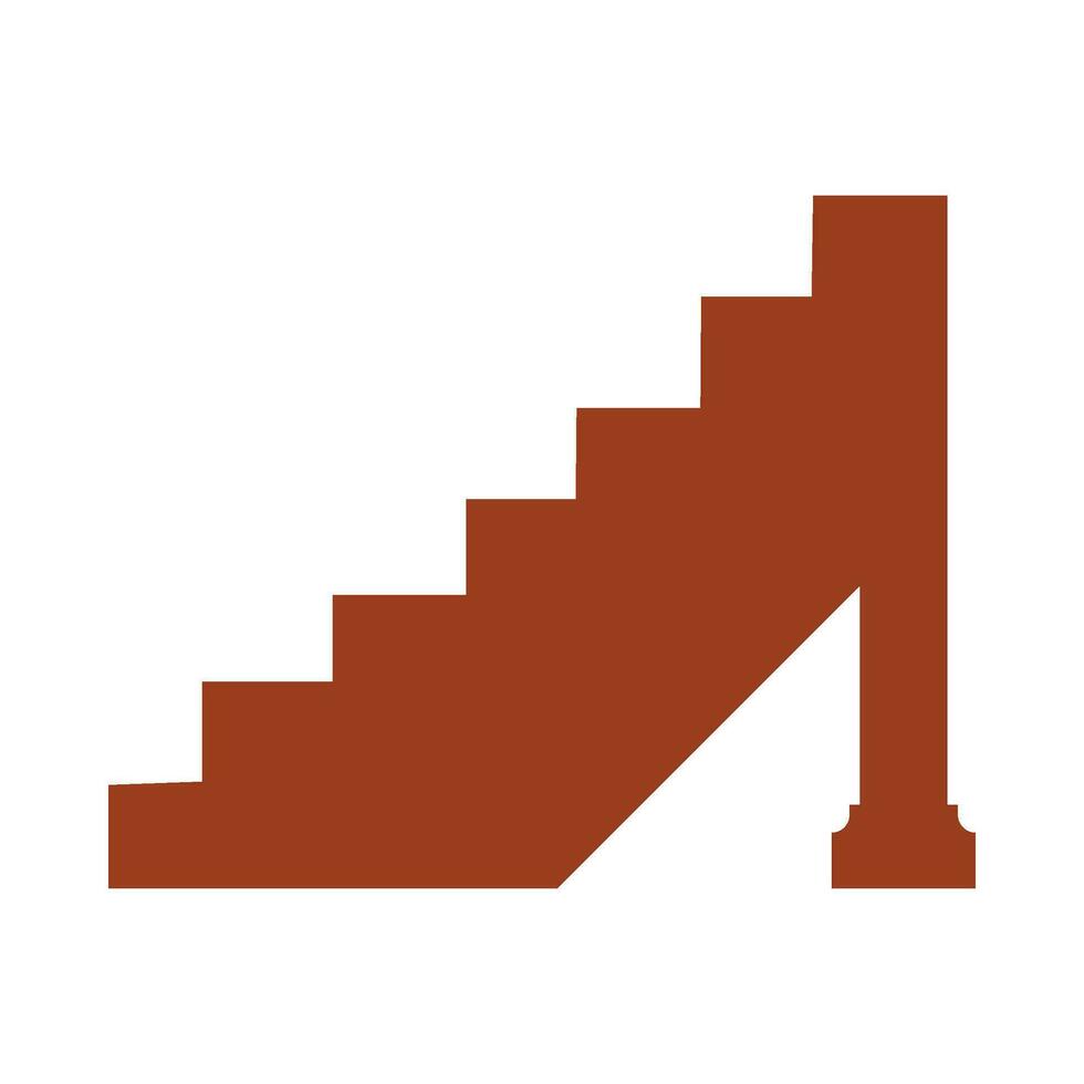 Stair boho style flat illustration vector