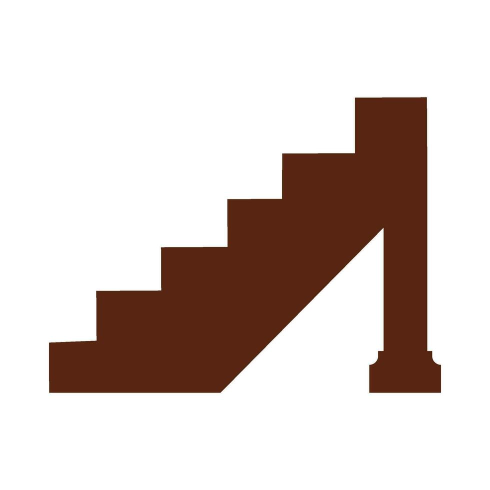 Stair boho style flat illustration vector