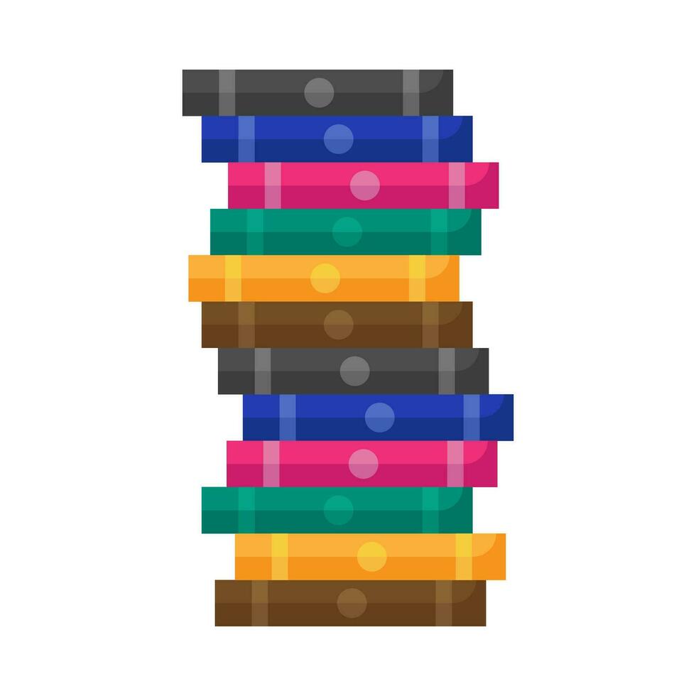 Stack of book flat illustration vector