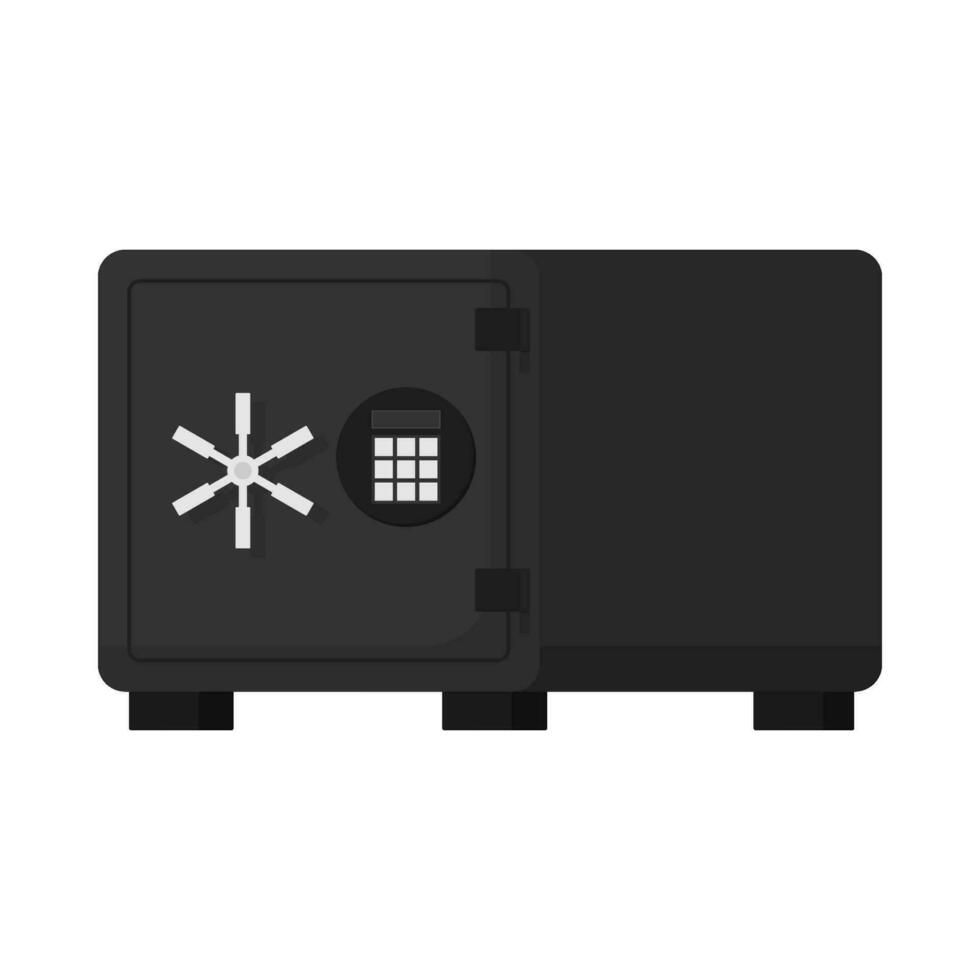 Flat illustration of safe money storage on isolated background vector