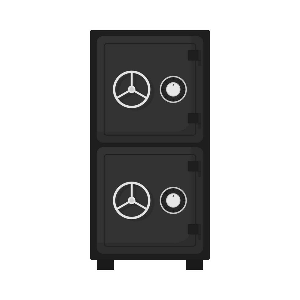 Flat illustration of safe money storage on isolated background vector