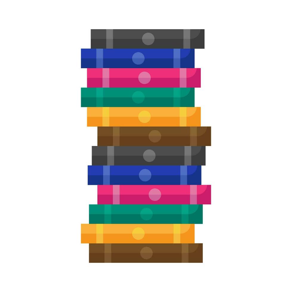 Stack of book flat illustration vector