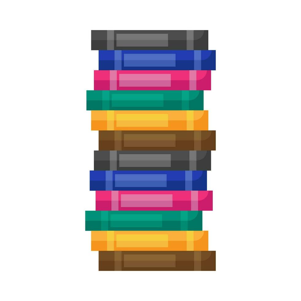Stack of book flat illustration vector