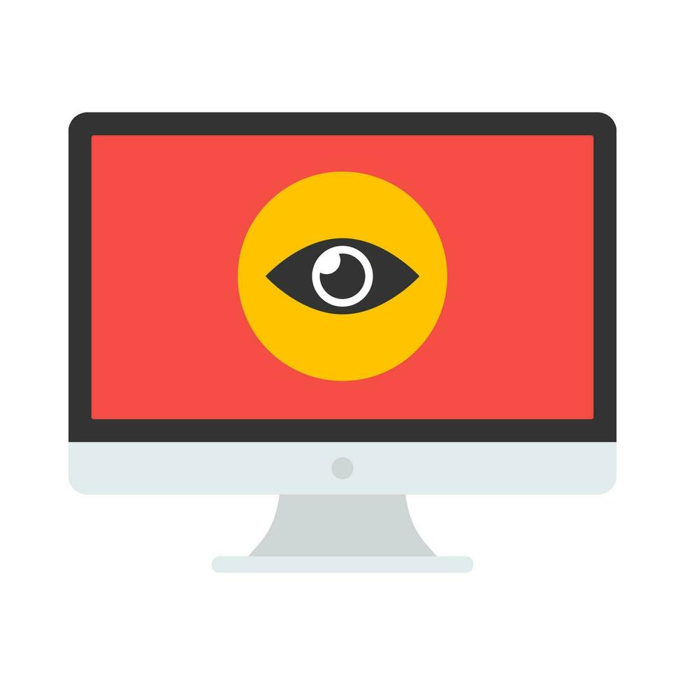 Cyber crime activity flat illustration vector