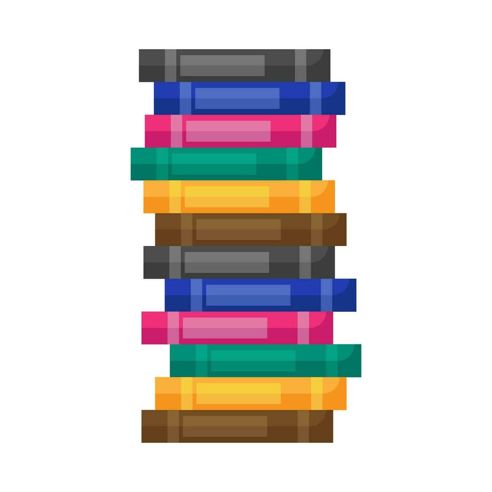Stack of book flat illustration vector