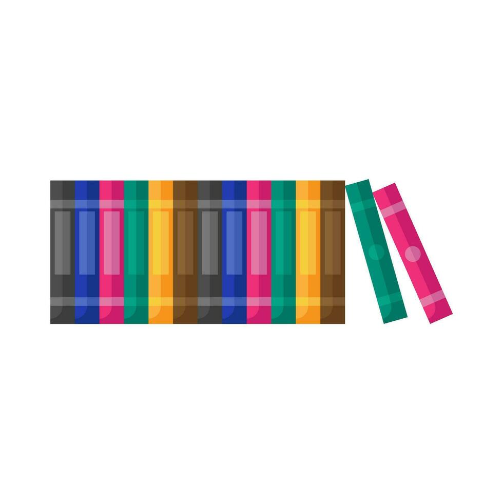Stack of book flat illustration vector