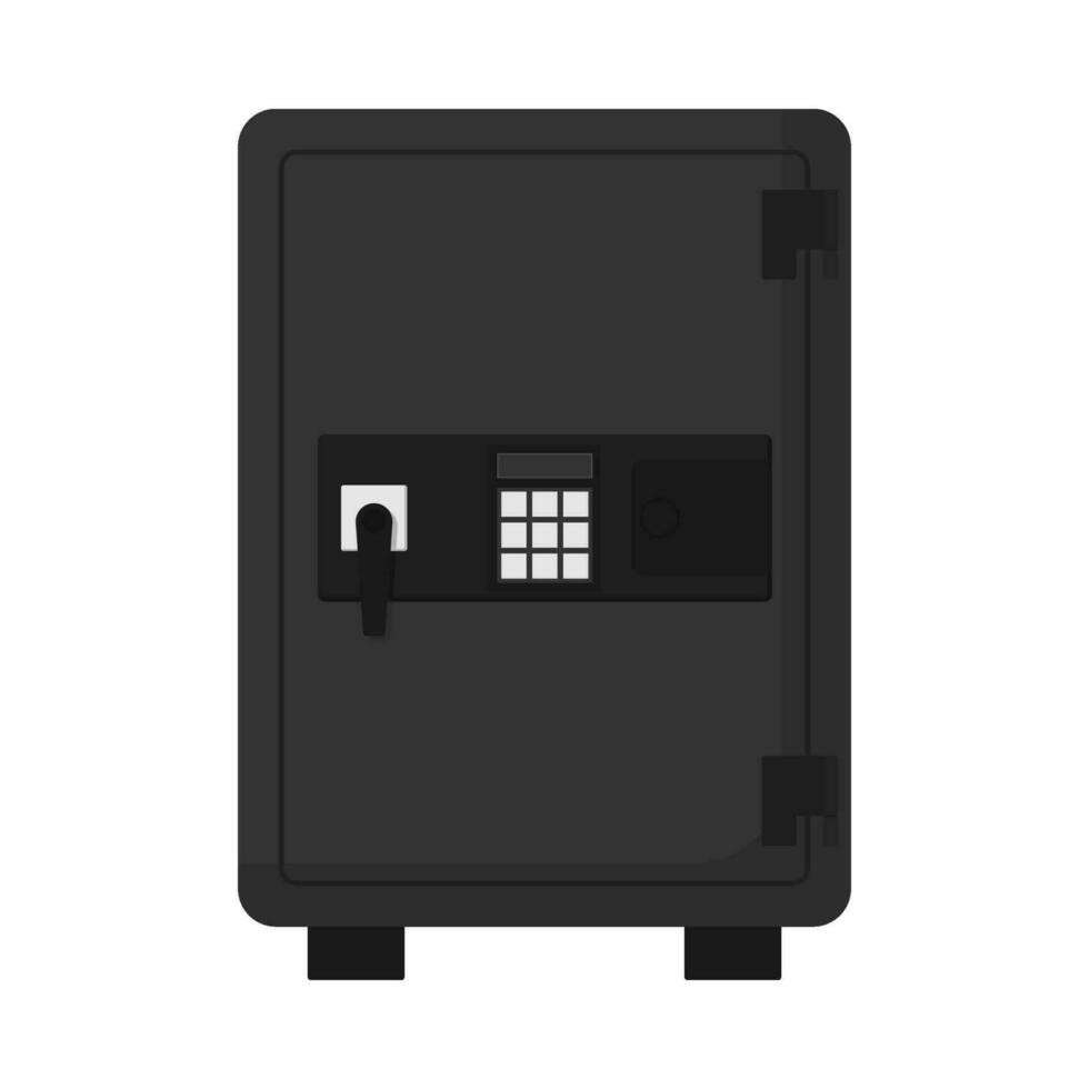 Flat illustration of safe money storage on isolated background vector