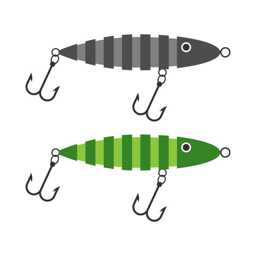 Toy fish bait flat illustration vector
