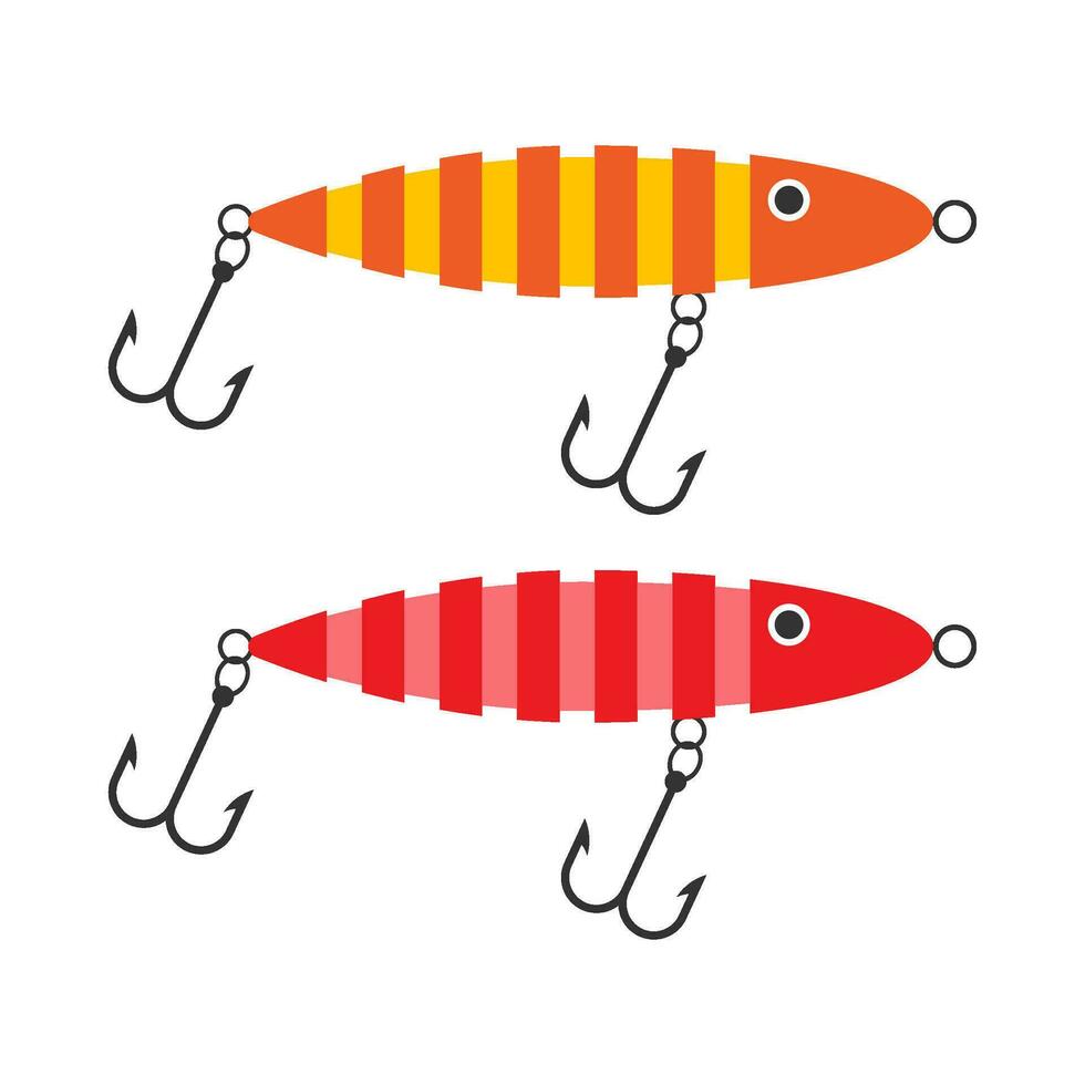 Toy fish bait flat illustration vector