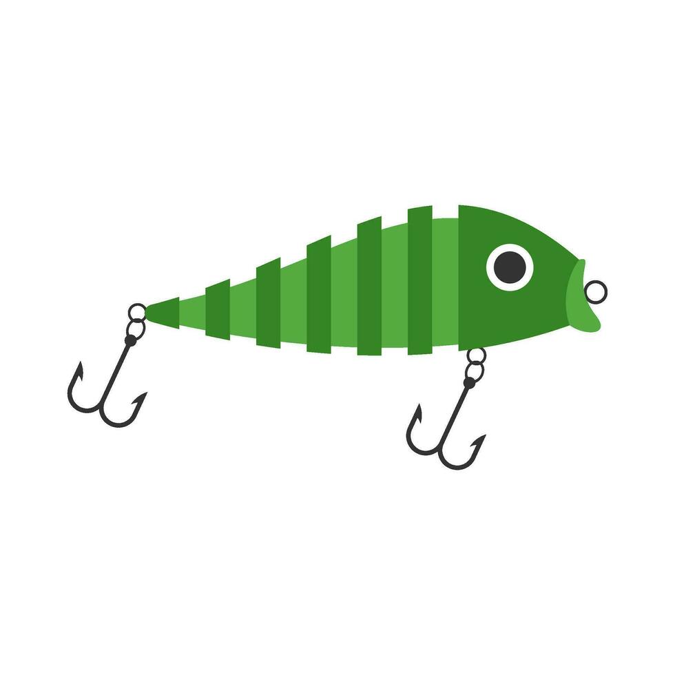 juguete pescado cebo plano ilustración vector