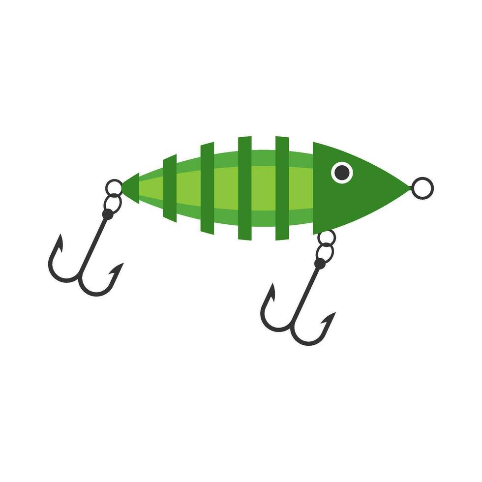 Toy fish bait flat illustration vector