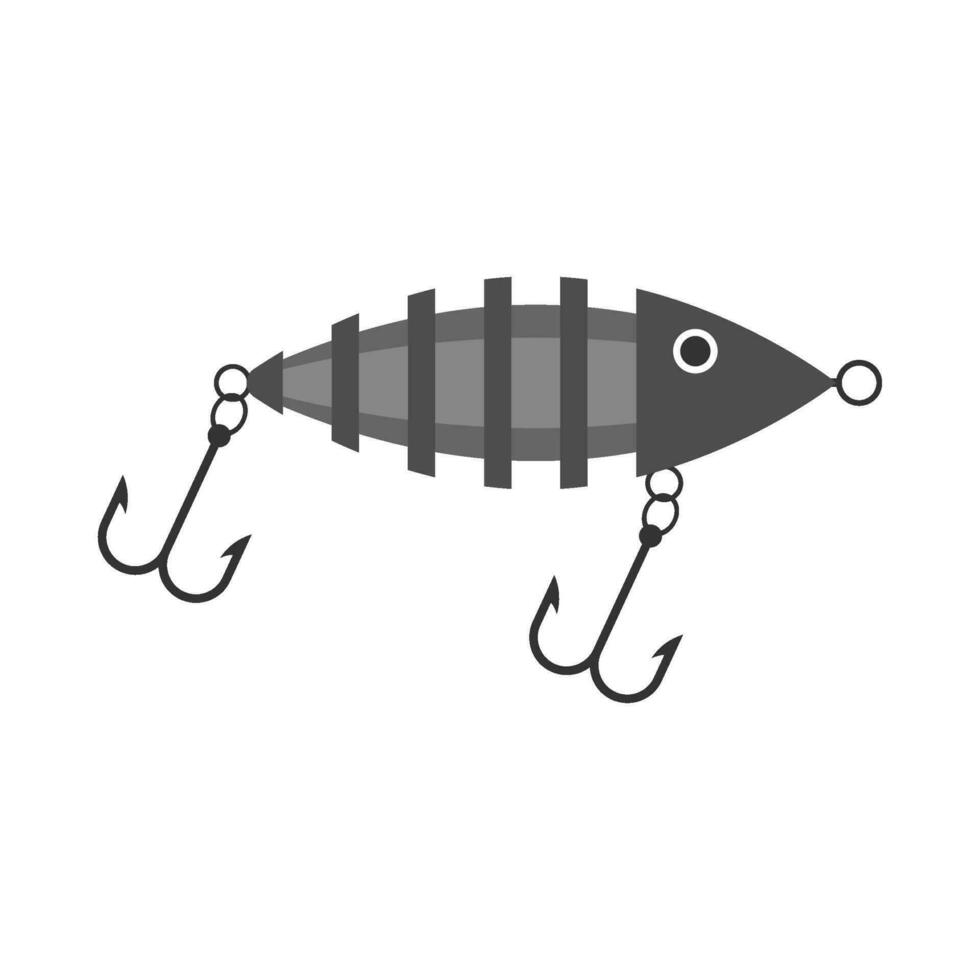 juguete pescado cebo plano ilustración vector