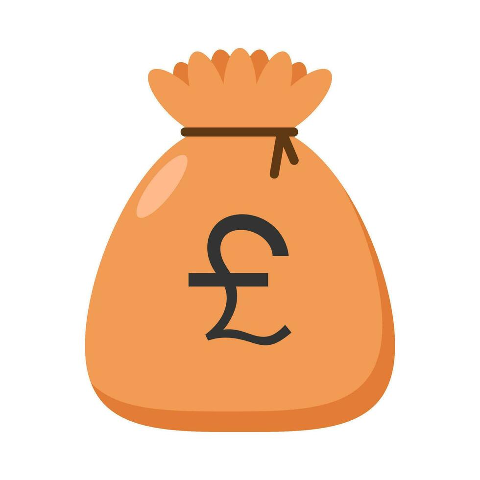 Money bag flat illustration vector