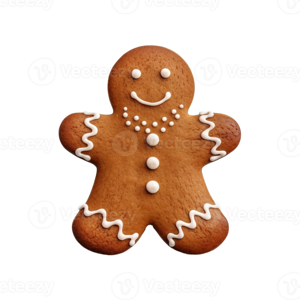 AI generated Gingerbread on Transparent Background, PNG File. Christmas, Xmas, Event, Celebration, Birthday