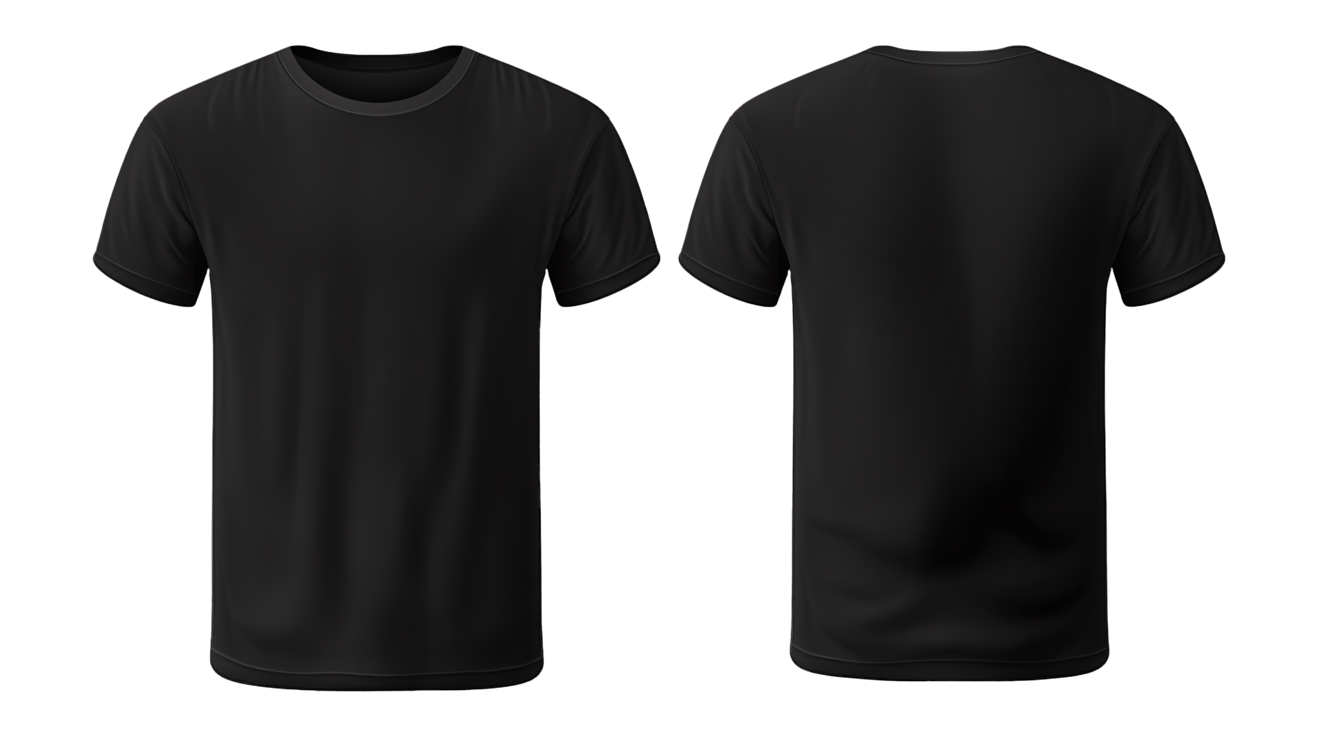 AI generated Plain Black T Shirt Mockup Design Front and Back on ...