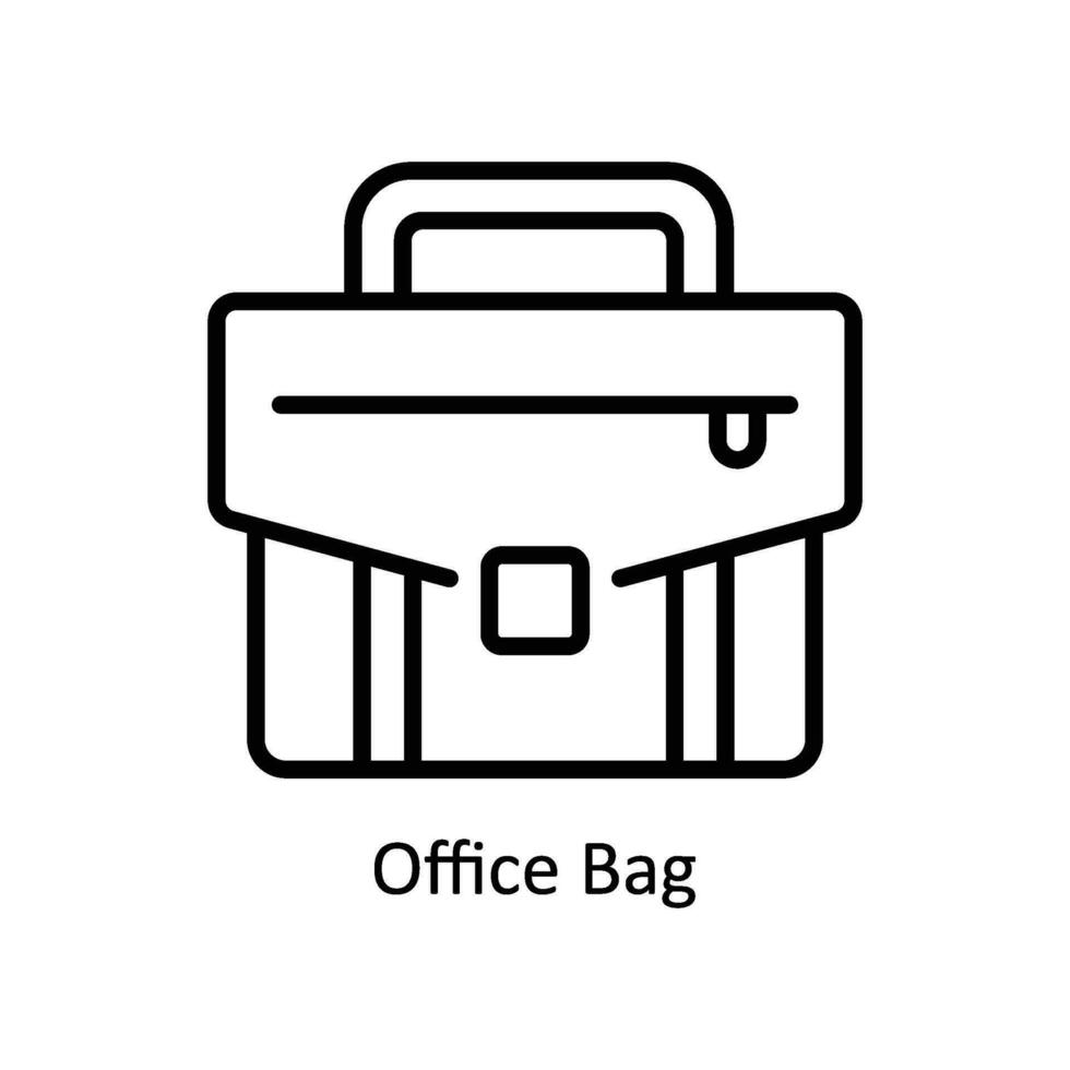 oficina bolso vector contorno icono diseño ilustración. negocio y administración símbolo en blanco antecedentes eps 10 archivo