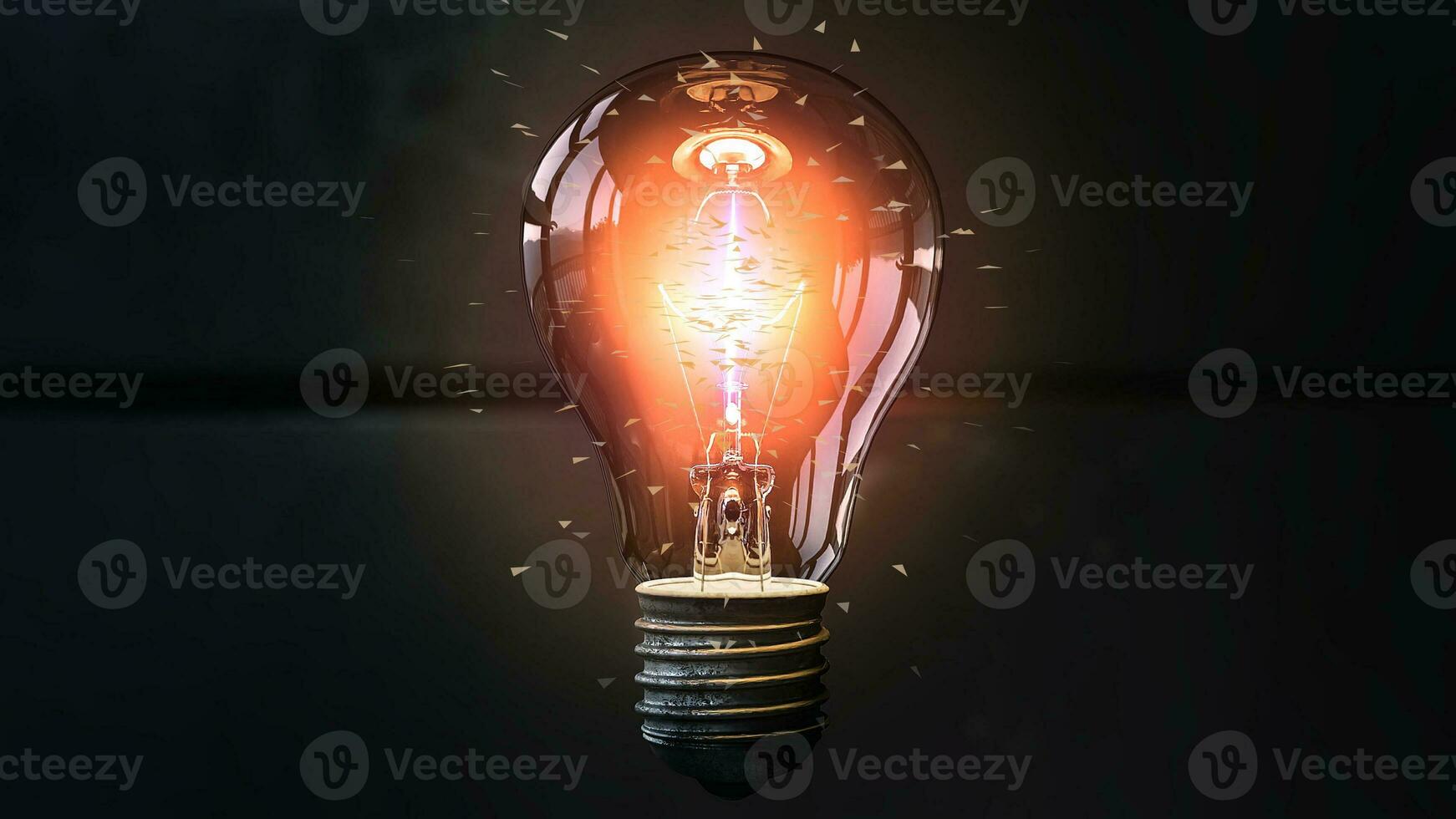 light bulb on dark background photo