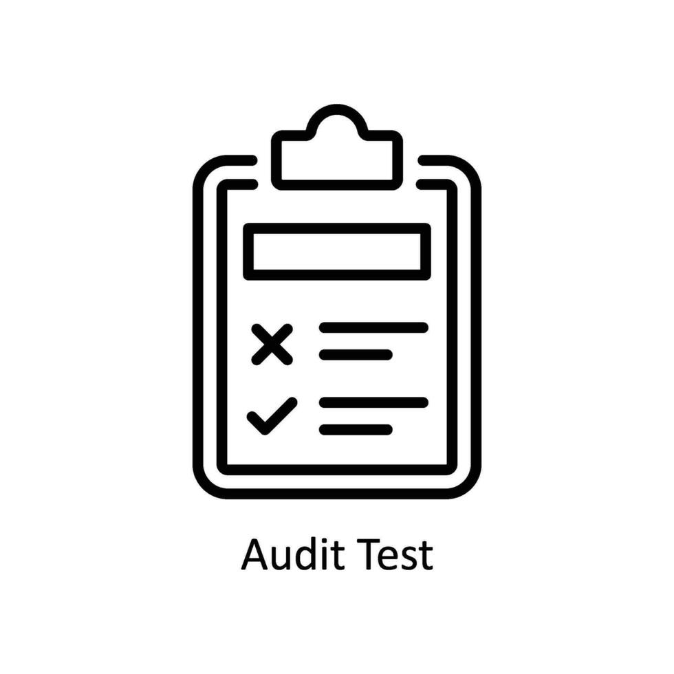 Audit Test vector   outline  Icon Design illustration. Business And Management Symbol on White background EPS 10 File