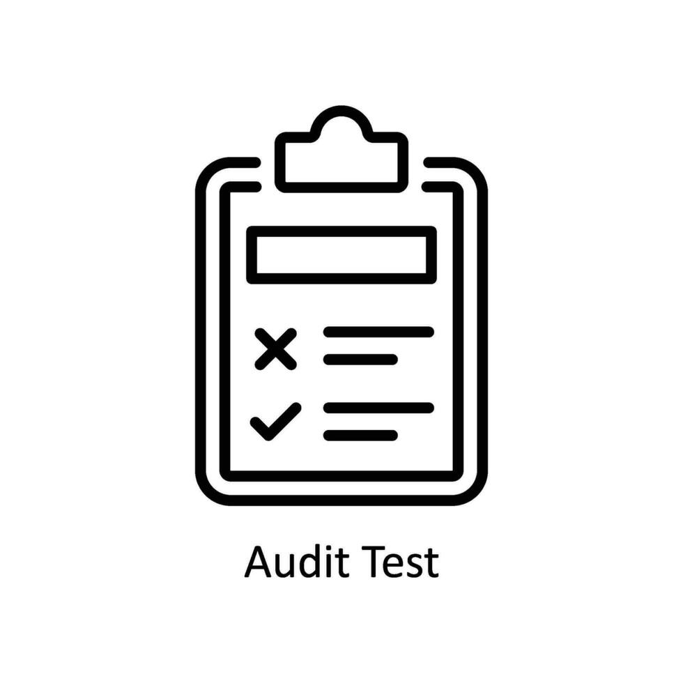 Audit Test vector   outline  Icon Design illustration. Business And Management Symbol on White background EPS 10 File