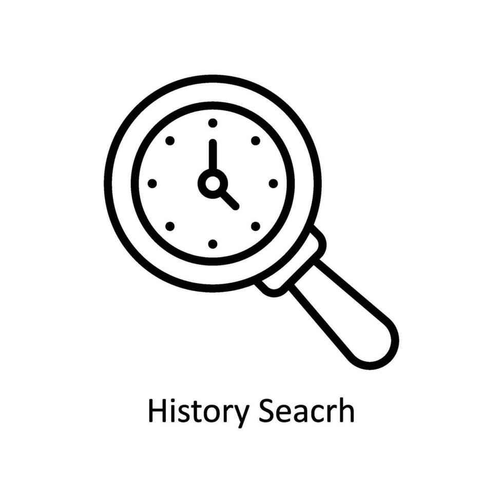 History search vector   outline  Icon Design illustration. Business And Management Symbol on White background EPS 10 File
