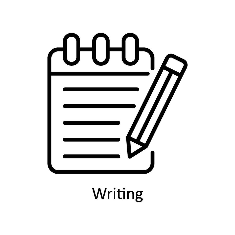 Writing vector   outline  Icon Design illustration. Business And Management Symbol on White background EPS 10 File