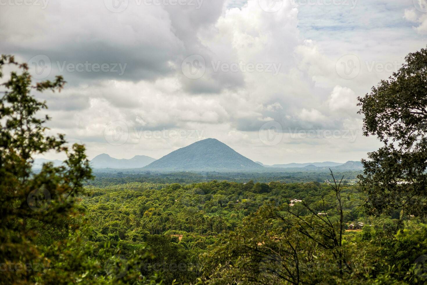 Magic view  from fortress of Sigiriya at Sri Lanka. photo