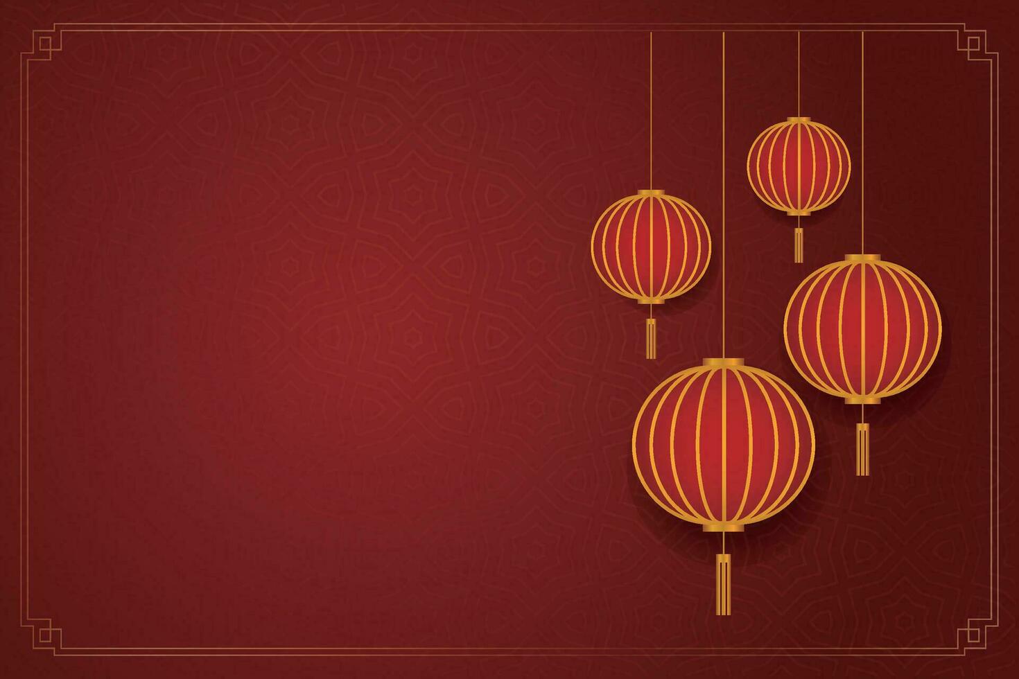 Chinese Lunar New Year festival 2024 celebration, Happy New Year background decorative elements. vector