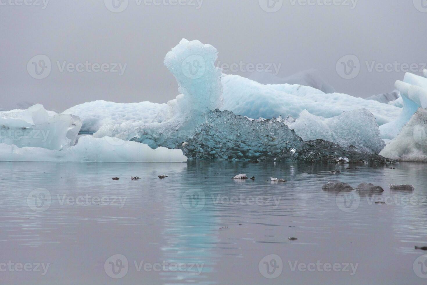The Diamond Beach in Iceland.Image contains little noise because of high ISO set on camera. photo