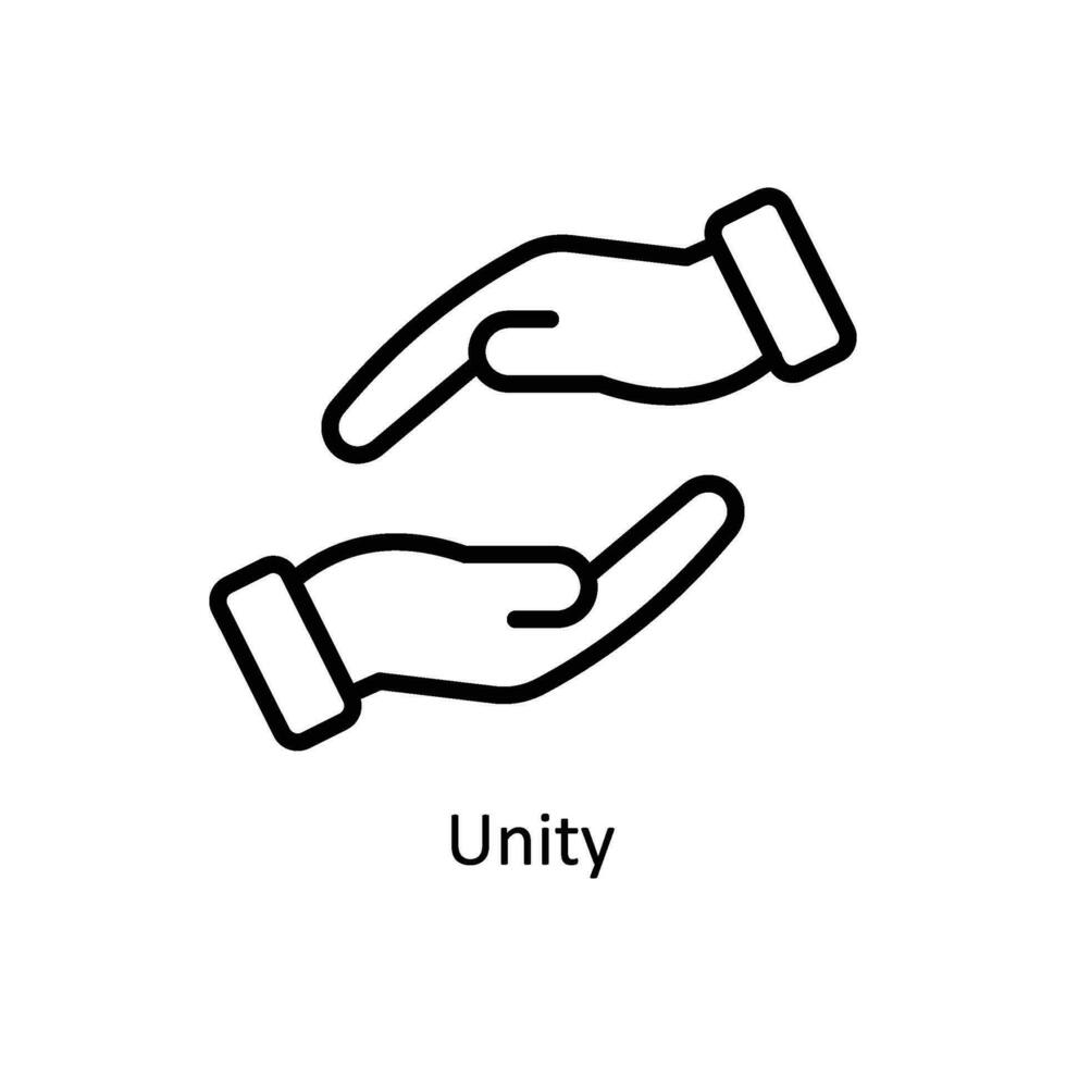 Unity vector  outline Icon  Design illustration. Business And Management Symbol on White background EPS 10 File