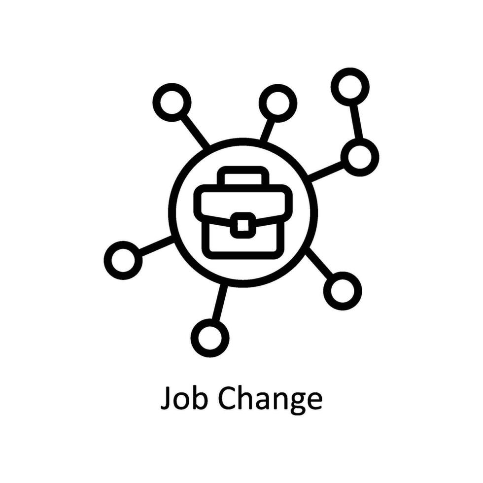 Job Change vector  outline Icon  Design illustration. Business And Management Symbol on White background EPS 10 File