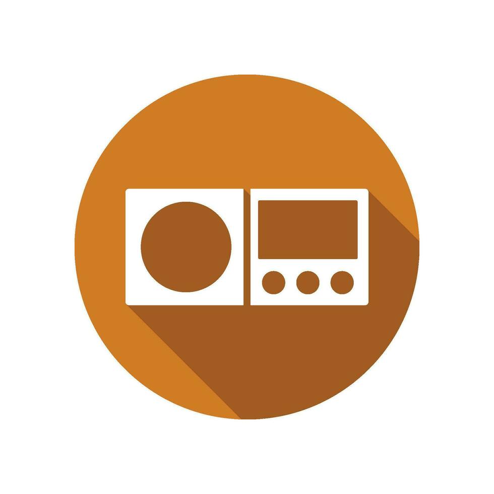 old school radio icon vector