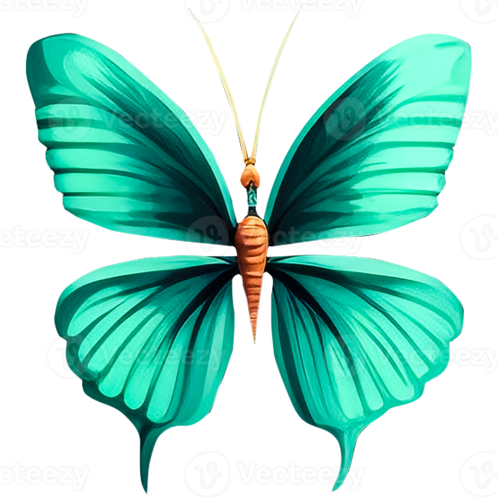 Tropical colorful butterflies. png