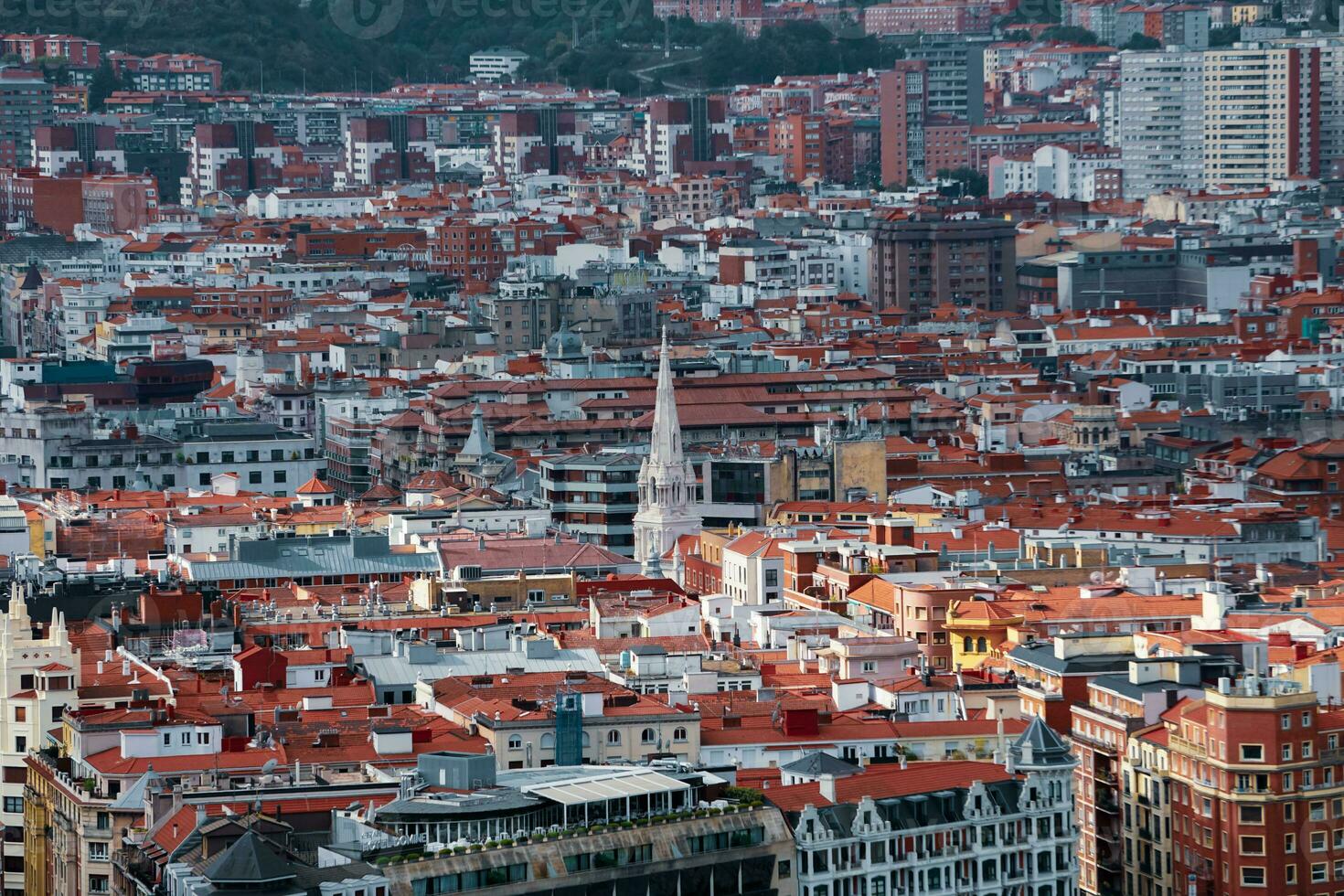aerial view of Bilbao city, basque country, Spain. travel destination photo