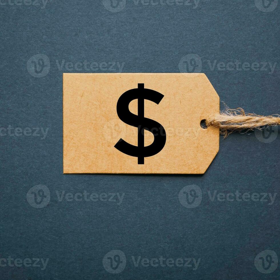 golden price tag with dollar symbol, golden mockup photo