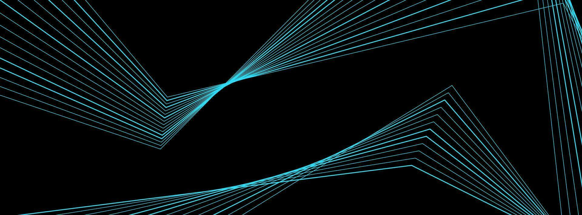 Bright blue curved lines abstract technology background vector