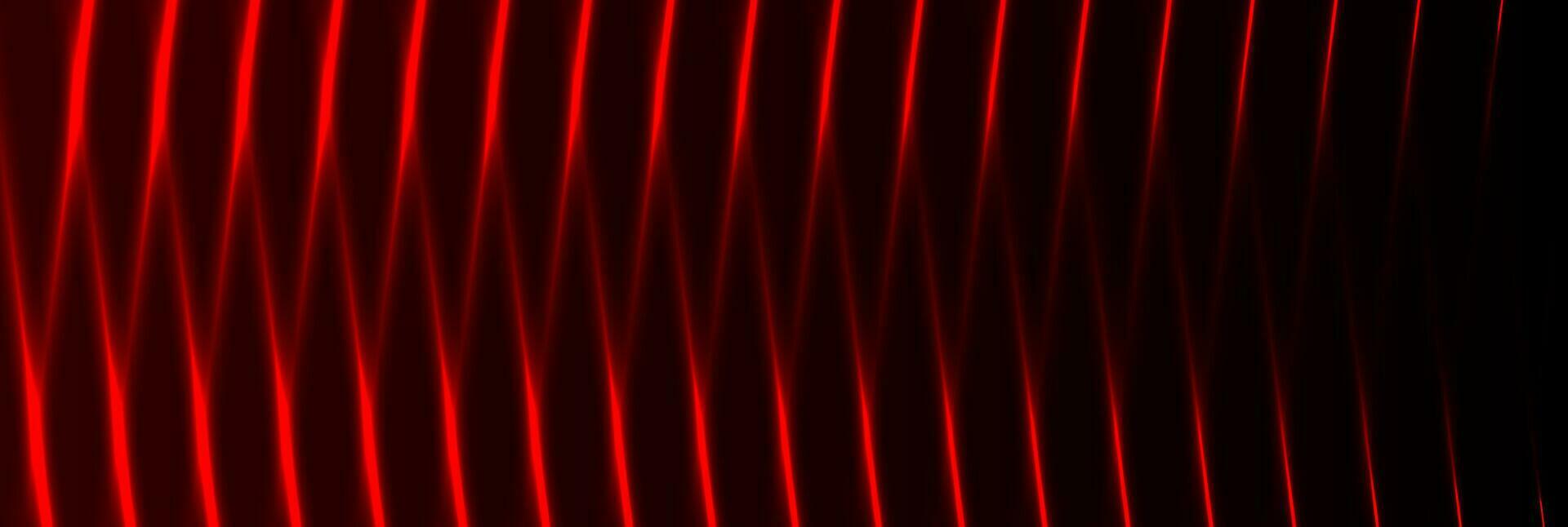 Red neon laser lines abstract background vector